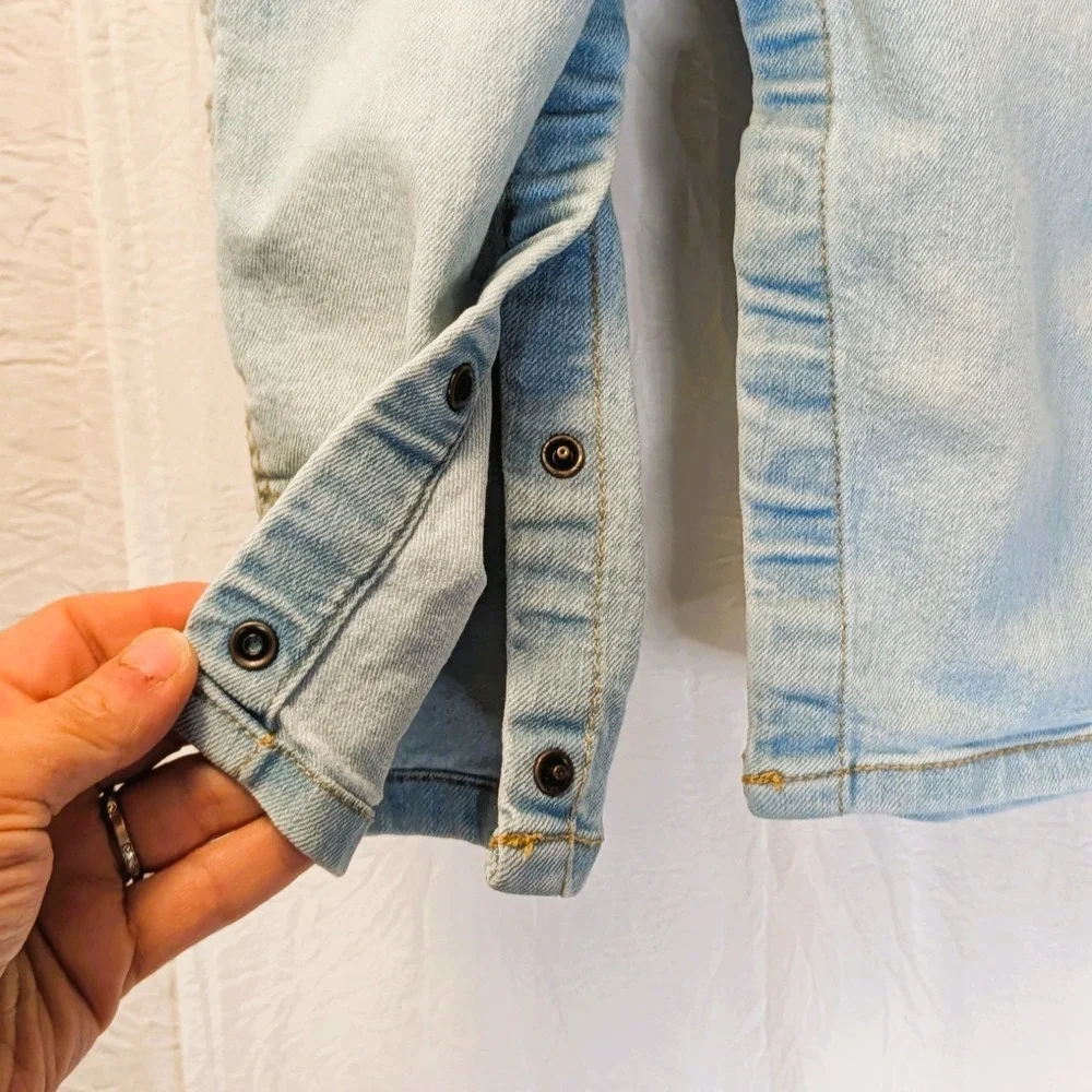 OshKosh B'gosh 12 month Overalls Cowgirl Cowboy Western Farmer Light Blue Denim - Picture 6 of 8